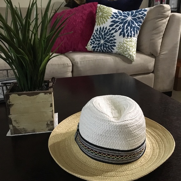 BCBGeneration Fedora Straw Hat with Ribbon - Picture 2 of 4